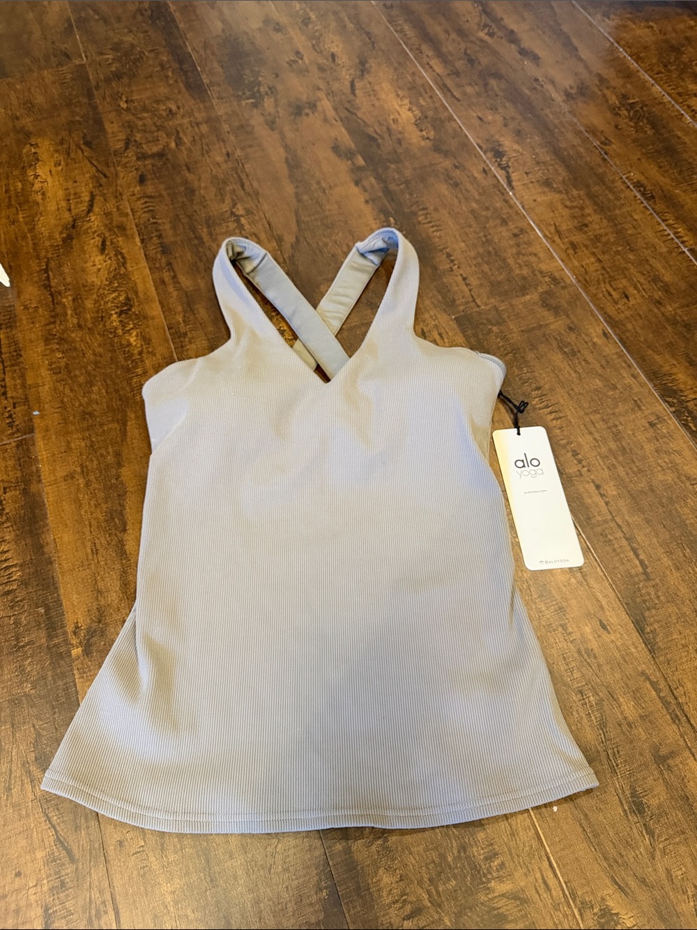 ALO Yoga Ribbed Crossover V-Neck Camisole